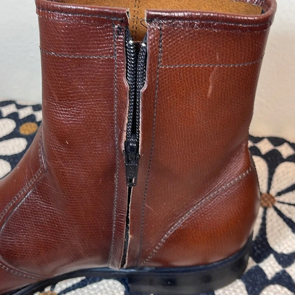 NEOLITE Goodyear Vintage Outsole Men’s  Brown Leather Ankle Boots Zip size 9 - Picture 5 of 12